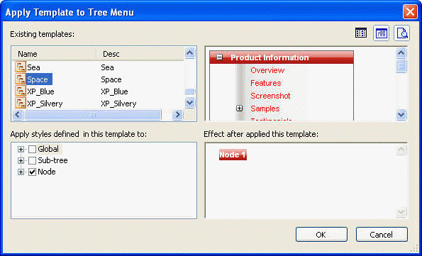 Apply Template to Tree Menu